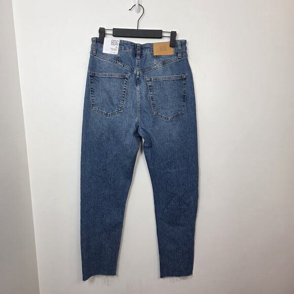 NEW BDG Medium Wash Edie High Rise Super Slim Raw Hem Casual Jeans Size 30 - Picture 4 of 10